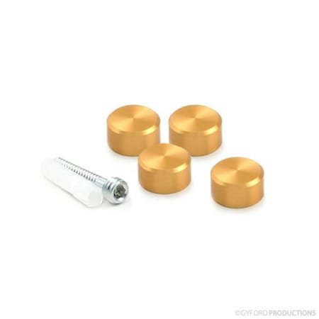 Gyford Décor Round Standoffs, Aluminum Brass Anodized SOK-FMCAP8BR